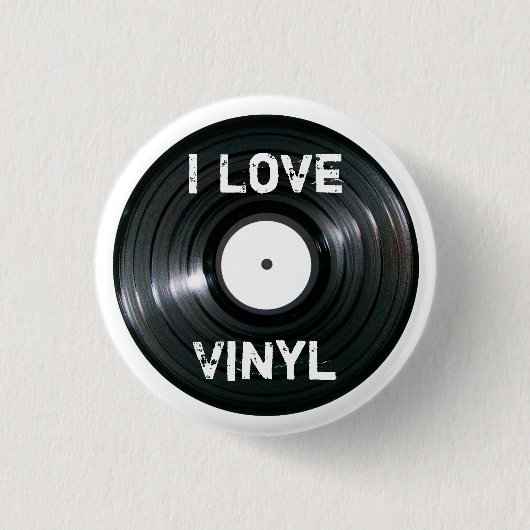 Ik hou van vinylplaat Button (Voorkant)