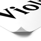 Ik hou van Viola Alto Clef Rood Hart van Muzieknot Poster (Hoek)