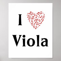Ik hou van Viola Alto Clef Rood Hart van Muzieknot