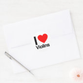 Ik hou van violen ronde sticker (Envelop)