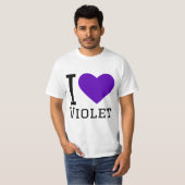 Ik hou van violet t-shirt (Voorkant volledig)