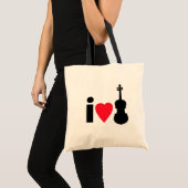 Ik hou van Violin Canvas tas (Voorkant (product))