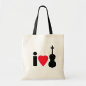 Ik hou van Violin Canvas tas (Voorkant)