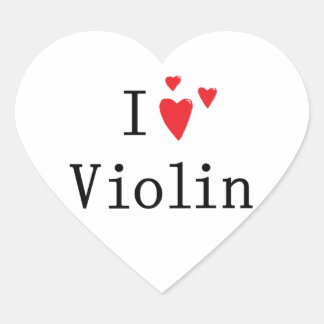 Ik hou van Violin Hart Sticker