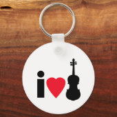 Ik hou van Violin Sleutelhanger (Voorkant)