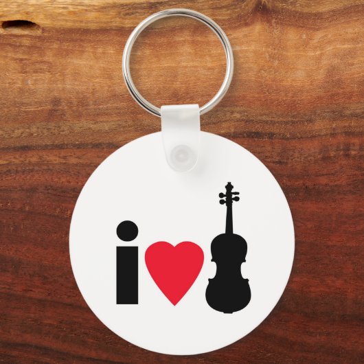 Ik hou van Violin Sleutelhanger (Voorkant)
