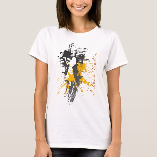 Ik hou van Violin T-shirt (Voorkant)