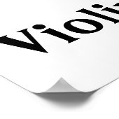 Ik hou van viool rood hart van Muzieknoten Poster (Hoek)