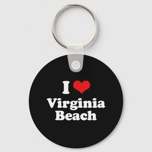 Ik hou van Virgina Beach Tshirt White Tshirt Sleutelhanger (Voorkant)