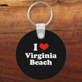 Ik hou van Virgina Beach Tshirt White Tshirt Sleutelhanger (Voorkant)