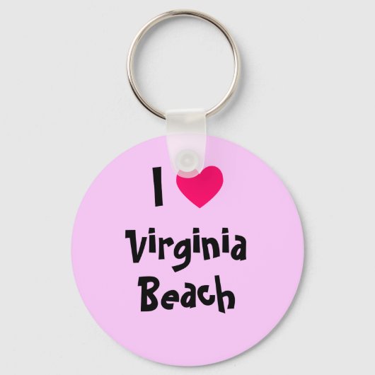 Ik hou van Virginia Beach Sleutelhanger (Voorkant)