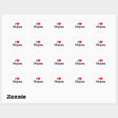 Ik hou van Virginia Hart Sticker (Vel)