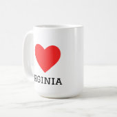 Ik hou van Virginia Koffiemok (Voorkant links)