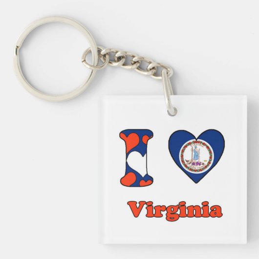 Ik hou van Virginia Sleutelhanger (voorkant)