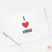 Ik hou van Virgo Zodiac Vierkante Sticker (Envelop)