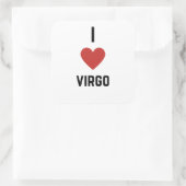 Ik hou van Virgo Zodiac Vierkante Sticker (Tas)