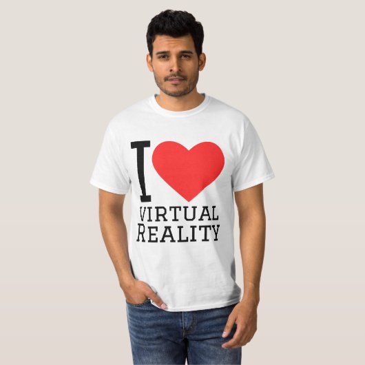 Ik hou van virtual reality t-shirt (Voorkant volledig)