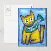 Ik hou van vis briefkaart (Voorkant / Achterkant)