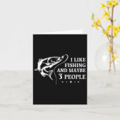 Ik hou van Vissen en misschien 3 mensen die grappi Kaart (Gele Bloem)