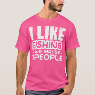 Ik hou van Vissen en misschien 3 mensen grappig Ge T-shirt