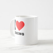 Ik hou van vissen koffiemok (Voorkant links)