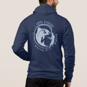Ik hou van vissen, maakt niet uit of het winter is hoodie (Achterkant)