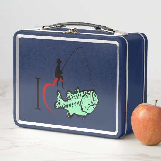 Ik hou van vissen met een rood hart (In situ)