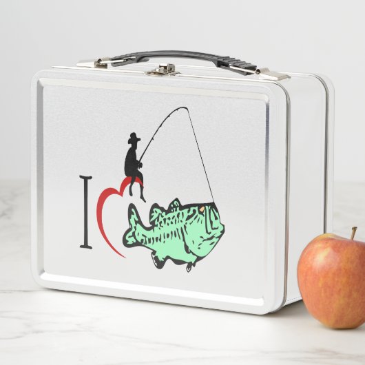 Ik hou van vissen met een rood hart (In situ)