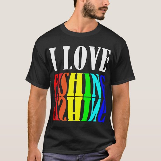 Ik hou van vissen t-shirt (Voorkant)