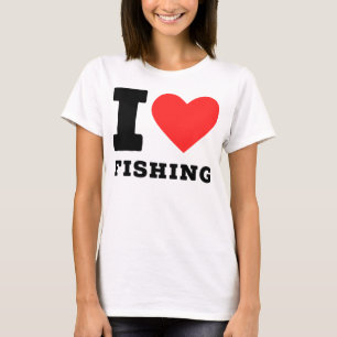 Ik hou van vissen t-shirt