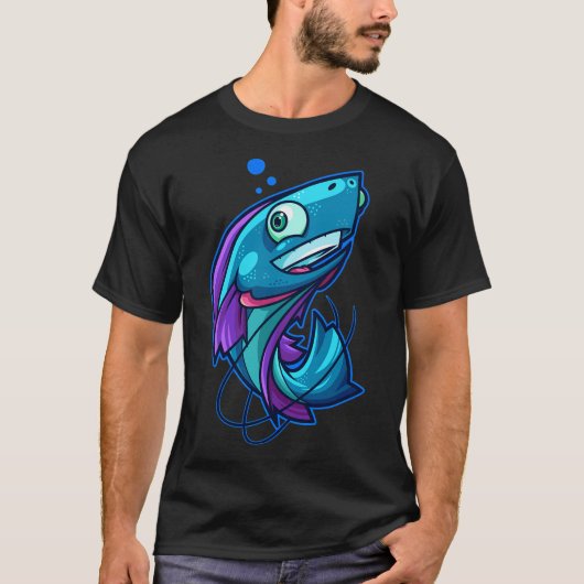 Ik hou van vissen t-shirt (Voorkant)