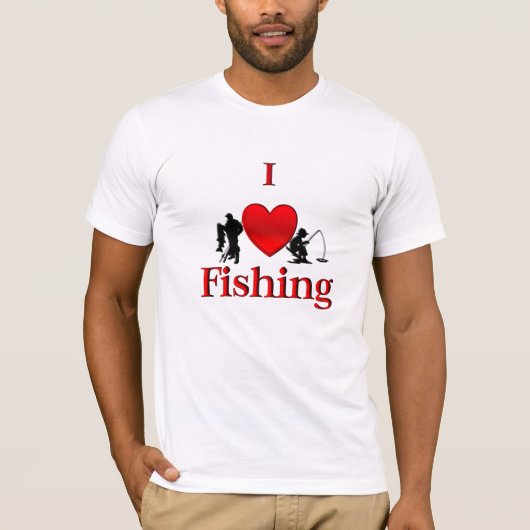 Ik hou van vissen t-shirt (Voorkant)