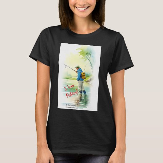 Ik hou van vissen t-shirt (Voorkant)