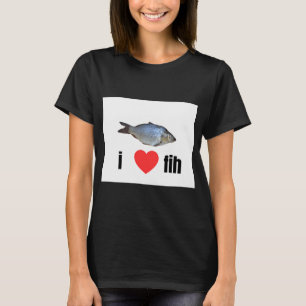 ik hou van vissen! t-shirt