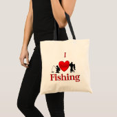 Ik hou van vissen tote bag (Voorkant (product))