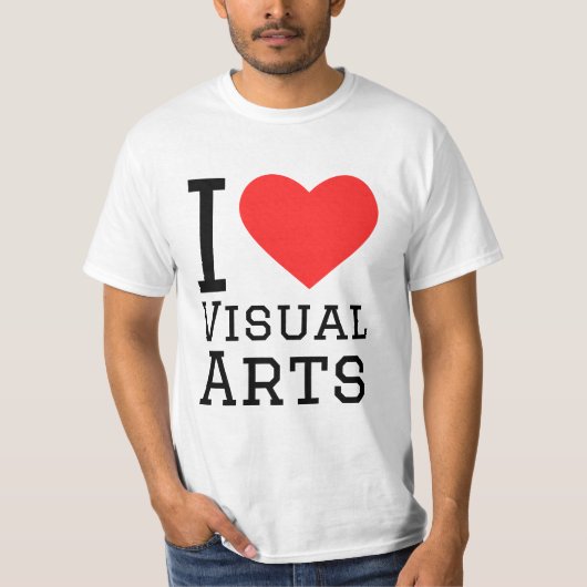 Ik hou van visuele kunst t-shirt (Voorkant)