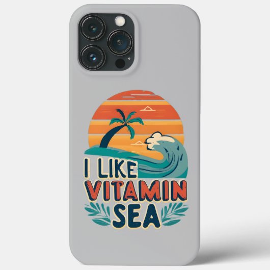 Ik hou van vitamine Zee, Zee vibes, ontspannen str Case-Mate iPhone Case (Achterkant)