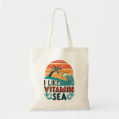 Ik hou van vitamine Zee, Zee vibes, ontspannen str Tote Bag (Voorkant)
