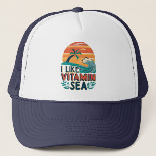 Ik hou van vitamine Zee, Zee vibes, ontspannen str Trucker Pet