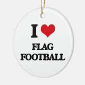 Ik hou van vlag Football Keramisch Ornament (Links)