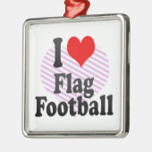 Ik hou van vlag Football Metalen Ornament (Links)
