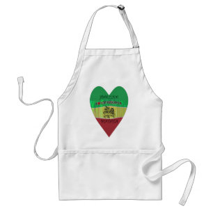 Ik hou van vlag - Liefde Ethiopië Rood Goud Groe Standaard Schort
