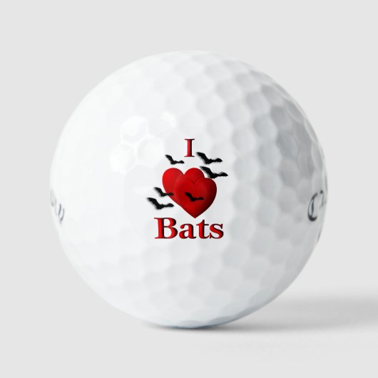 Ik hou van vleermuizen golfballen (Voorkant)