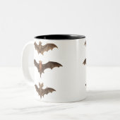 Ik hou van vleermuizen tweekleurige koffiemok (Voorkant links)