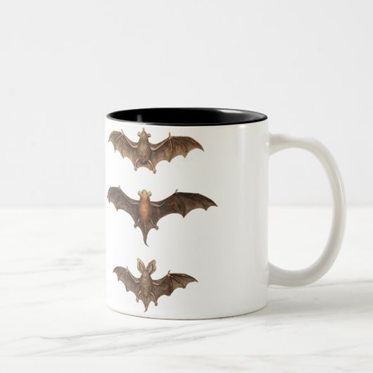 Ik hou van vleermuizen tweekleurige koffiemok (Rechts)