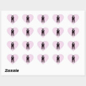 Ik hou van VLEERMUIZEN- Wildlife - Natuur - roze Hart Sticker (Vel)