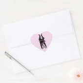 Ik hou van VLEERMUIZEN- Wildlife - Natuur - roze Hart Sticker (Envelop)