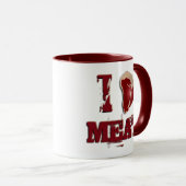 Ik hou van vlees mok (Voorkant rechts)