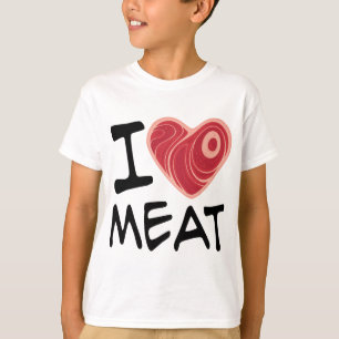 Ik hou van vlees t-shirt