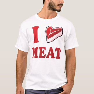 Ik hou van vlees t-shirt